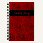 Elegant Red Roses Diary Notebook