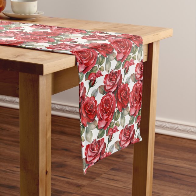 Elegant Red Roses Table Runner (In Situ)