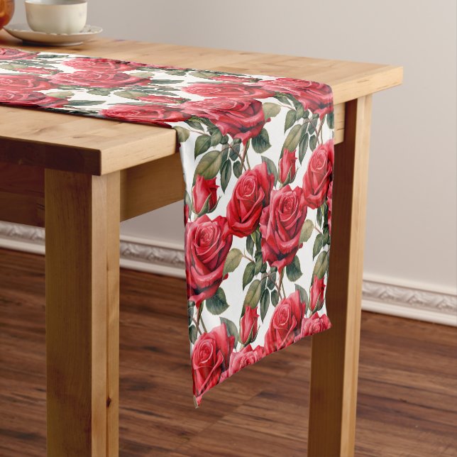 Elegant Red Roses Table Runner (In Situ)
