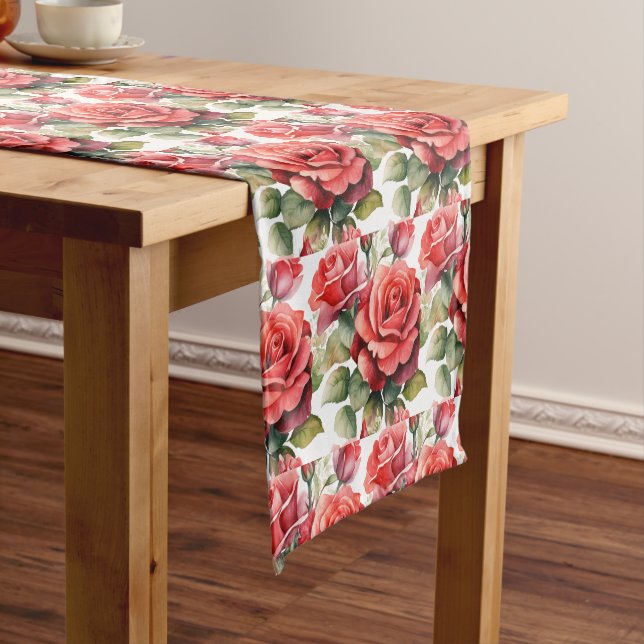 Elegant Red Roses Table Runner (In Situ)