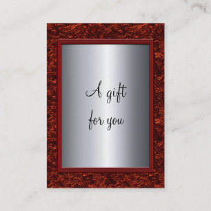 Elegant Red & Silver Christmas Gift Certificate Gi