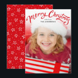 Elegant Red Simple Merry Christmas Photo Holiday Card<br><div class="desc">Celebrate the season with this elegant simple Merry Christmas Photo Holiday Card. Perfect for sending warm wishes to loved ones during the holiday season!</div>