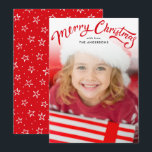 Elegant Red Simple Merry Christmas Photo Holiday Card<br><div class="desc">Celebrate the season with this elegant simple Merry Christmas Photo Holiday Card. Perfect for sending warm wishes to loved ones during the holiday season!</div>