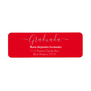 Elegant Red Spanish Class Year Custom Return