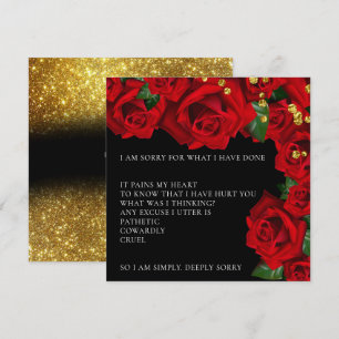 Elegant Red Turkish Roses I’m sorry apology Card
