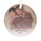 Elégant Red Twin Photo Baby Premier Noël