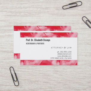 Elegant Red Watercolor Business Card