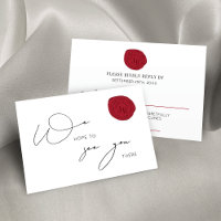 Elegant Red Wax Stamp Company Event RSVP Cards