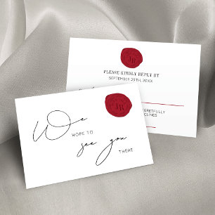 Elegant Red Wax Stamp Company Event RSVP Cards