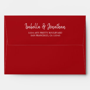 elegant red wedding envelope