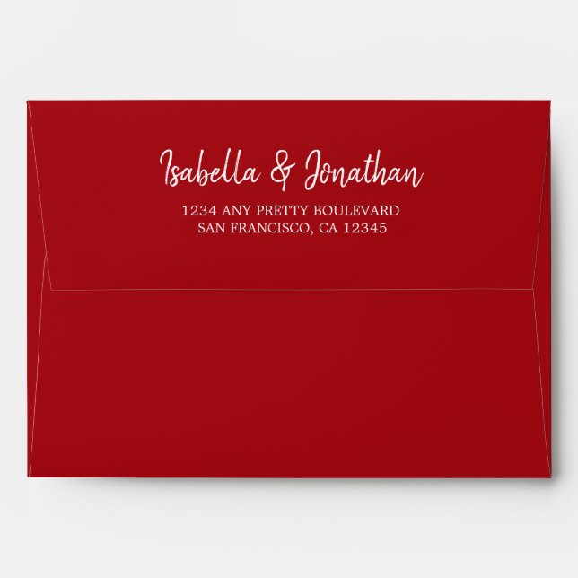 elegant red wedding envelope (Back (Top Flap))