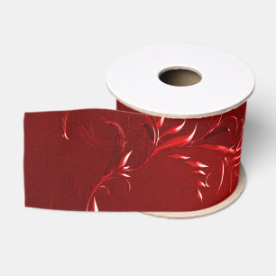 Elegant Red Wedding Grosgrain Ribbon