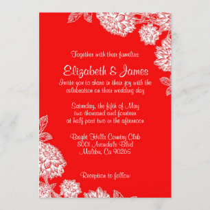 Elegant Red Wedding Invitations