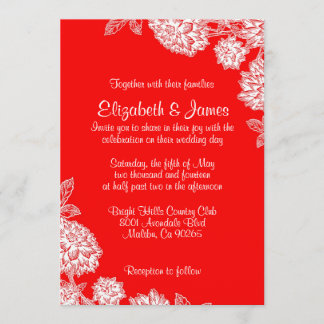 Elegant Red Wedding Invitations