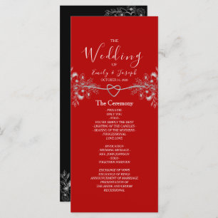 Elegant Red Wedding Program