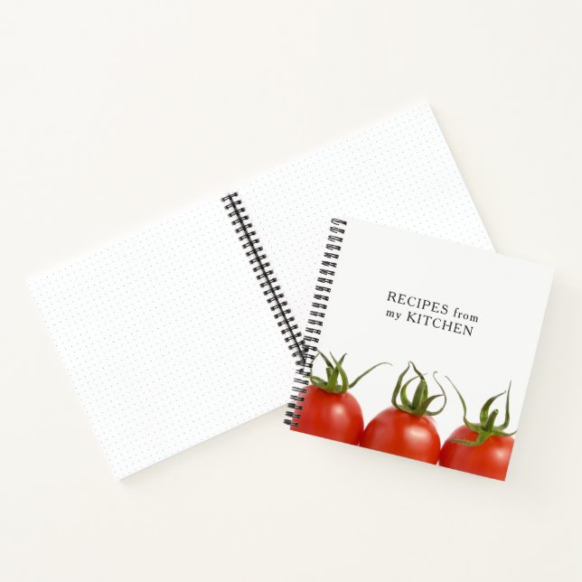 Elegant Red White Tomato Photo Recipes Book (Inside)