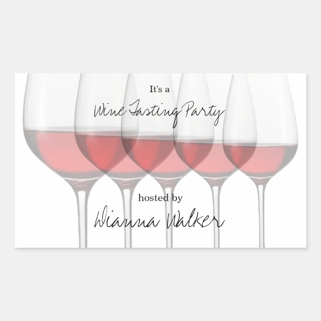 Elegant Red Wine Glasses Sticker (Front)