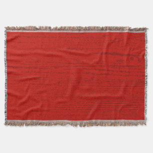 Elegant Red Wood Grain Throw Blanket