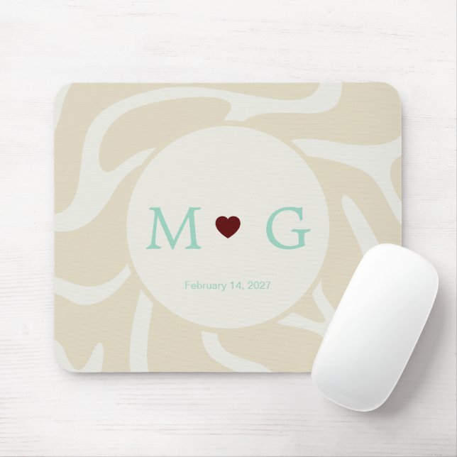 Elegant Refined Romantic Design Soft Desk Accessor Mouse Pad (With Mouse)