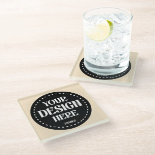 Elegant, refined, sleek & minimalist glass coaster