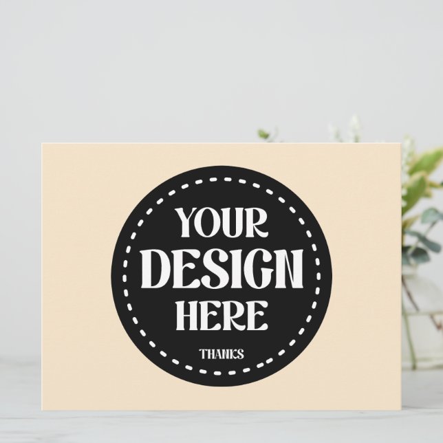 Elegant, refined, sleek & minimalist invitation (Standing Front)