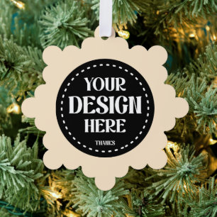 Elegant, refined, sleek & minimalist ornament card