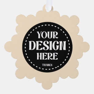 Elegant, refined, sleek & minimalist ornament card