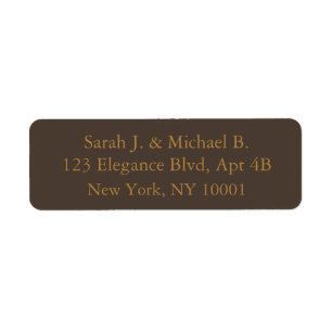 Elegant Regal Baroque Gold Return Address Label