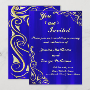 Elegant Regal Golden Flourish Typography Invitation