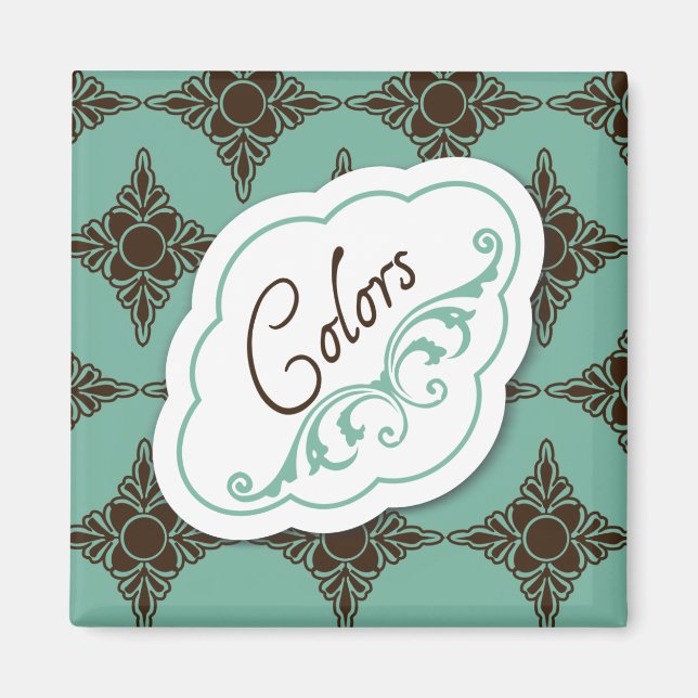 Elegant Regards "Colours" Laundry Label Magnet (Front)