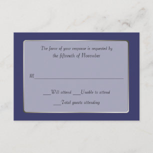Elegant Regency Custom Wedding Response Card