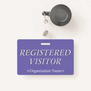 Elegant "REGISTERED VISITOR" Badge