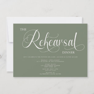 Elegant Rehearsal Dinner Invitation