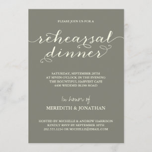 Elegant Rehearsal Dinner Invitation