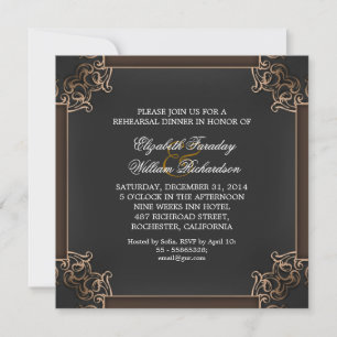 elegant rehearsal dinner invitations
