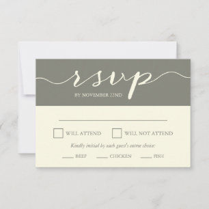 Elegant Rehearsal Dinner RSVP Card