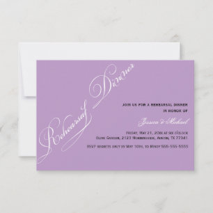 Elegant Rehearsal Dinner Violet Invitation