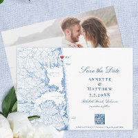 Elegant Rehoboth Beach Map Navy Wedding