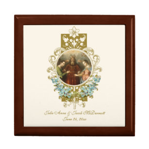Elegant Religious Catholic Mary Joseph Wedding Gift Box