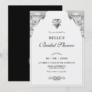 Elegant Renaissance architecture bridal shower Invitation