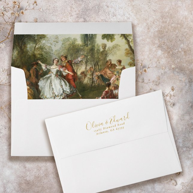 Elegant Renoir Vintage Art Lined Envelope (Creator Uploaded)