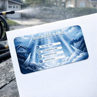 Elegant Residential Pressure Washing Radiant Sky Label