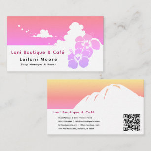 Elegant Resort Boutique & Café Stationery Design Business Card