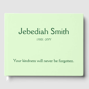 Elegant, Respectable Memorial Guestbook