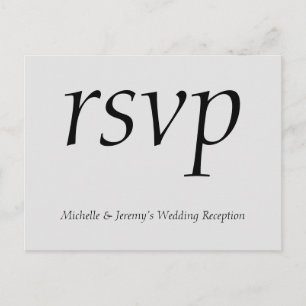 Elegant & Respectable "rsvp" Postcard