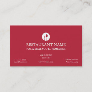 Elegant Restaurant Business Card