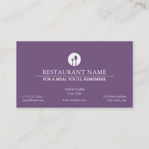 Elegant Restaurant Business Card