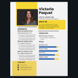 Elegant RESUME TEMPLATE Customizable Photo Yellow  Letterhead<br><div class="desc">Elegant RESUME TEMPLATE Customizable Photo Yellow 
Add your details and upload your (same-shaped) photo for a professional-looking resume. Ideal if you are making multiple graduate applications.</div>