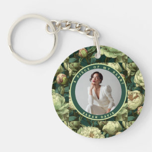 Elegant Retirement Gifts For Grandpa Peony Flower Keychain