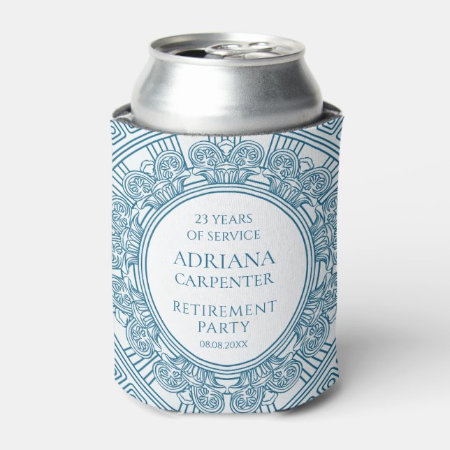 Elegant Retirement Party Can Cooler (Can Front)